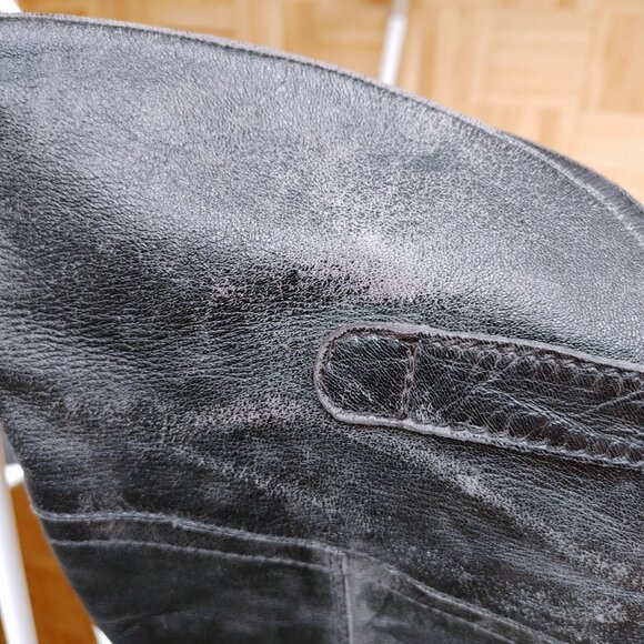 💯% Genuine Leather Over the knee Black Boots - low heels - size 36 - Picture 15 of 16